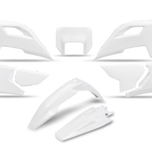 UFO KOMPLET PLASTIKÓW HUSQVARNA TE 150 / 250 / 300 '24-'25, FE 250 / 350 / 450 / 501 '24-'25 KOLOR OEM '25 BIAŁY