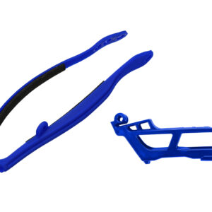 UFO KOMPLET ŚLIZG + PROWADNICA ŁAŃCUCHA YAMAHA YZF 450 '23-'25, YZF 250 '24-'25 KOLOR NIEBIESKI (YA04898089 + YA04806089)