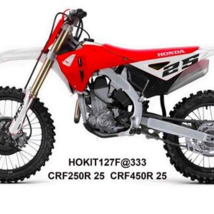 UFO 2025/11 KOMPLET PLASTIKÓW (FULL KIT) Z OSŁONAMI TELESKOPÓW (AMORTYZATORÓW) HONDA CRF 250 R / 450 R '25-'26 KOLOR BIAŁY / CZERWONY / CZARNY