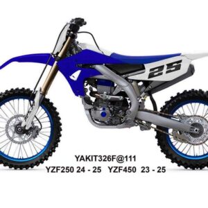 UFO 2025/11 KOMPLET PLASTIKÓW (FULL KIT) Z OSŁONAMI TELESKOPÓW (AMORTYZATORÓW) YAMAHA YZF 250 '24-'26, YZF 450 '23-'25 KOLOR NIEBIESKI / BIAŁY