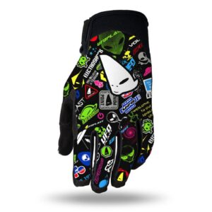 UFO RĘKAWICE SKYLINE KIDS MOTOCROSS KOLOR CZARNY / MIX APLIKACJI UFO ROZMIAR XL - KOLEKCJA 2025/2026