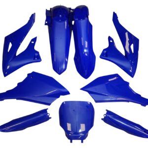 UFO 2025/11 KOMPLET PLASTIKÓW (FULL KIT) Z OSŁONAMI TELESKOPÓW (AMORTYZATORÓW) YAMAHA YZ 125 / 250 '22-'26 KOLOR NIEBIESKI - RESTYILING NA YZF