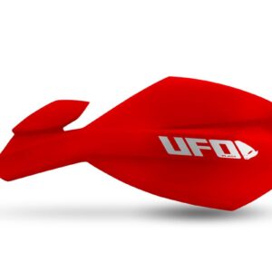 UFO 2026/01 OSŁONY RĄK (HANDBARY) MUGAN UNIWERSALNE KOMPLET Z MOCOWANIEM NA KIEROWNICĘ 22 I 28MM KOLOR CZERWONY