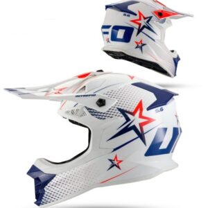 UFO 2026/01 KASK INTREPID CROSS KOLOR BIAŁY/CZERWONY ROZMIAR S ( ECE 22R06 ) - KOLEKCJA 2026