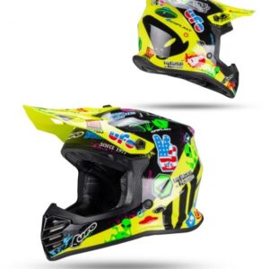 UFO 2026/01 KASK KOREY CROSS DZIECIĘCY / JUNIOR / KID KOLOR CZARNY/ŻÓŁTY NEON ROZMIAR S ( HOMOLOGACJA ECE 22R06, ZAPIĘCIE MIKROMETRYCZNE ) - KOLEKCJA 2026