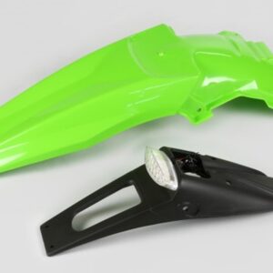 UFO BŁOTNIK TYŁ KAWASAKI KLX 450R '07-'25 Z LAMPKĄ KOLOR ZIELONY ( ENDURO Z LAMPKĄ LED )