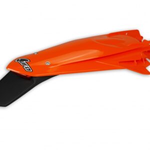 UFO BŁOTNIK TYŁ KTM EXC 125 '20-'21, EXC/EXCF(EXC-F) 150/250/300/350/450/500 TPI '20-2023 KOLOR POMARAŃCZOWY ( ENDURO Z LAMPKĄ LED )