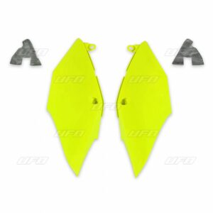 UFO BOCZKI TYLNE HONDA CRF 250R-RX, CRF 450R-RX 18-19 KOLOR ŻÓŁTY FLUO - WYPRZEDAŻ