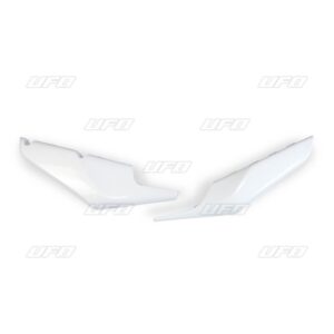 UFO BOCZKI TYLNE HUSQVARNA TC 125/250 '19-22, FC 250/350/450 '19-22, TE 150/250/300 '20-22, FE 250/350/450/501 '20-22 (DOLNE) KOLOR BIAŁY '20