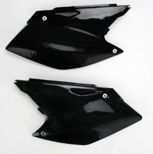 UFO BOCZKI TYLNE KAWASAKI KXF 250 '04-'05 KOLOR CZARNY - ZASTĘPUJE SU03932001