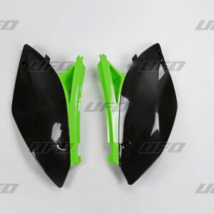 UFO BOCZKI TYLNE KAWASAKI KXF 250 '09-'12 KOLOR OEM (CZARNY/ZIELONY)