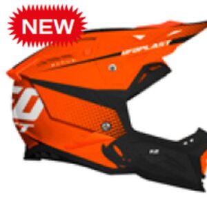 UFO KASK ECHUS CROSS FIBERGLASS KOLOR POMARAŃCZOWY FLUO/CZARNY ROZMIAR L ( ECE 22R06 ) - KOLEKCJA 2025/2026