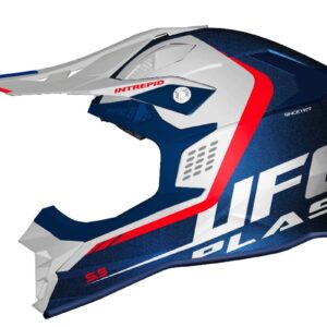 UFO KASK INTREPID CROSS KOLOR BIAŁY/NIEBIESKI/CZERWONY FLUO ROZMIAR L ( ECE 22R06 )