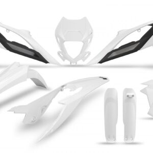 UFO KOMPLET PLASTIKÓW (FULL KIT) Z OSŁONAMI TELESKOPÓW (AMORTYZATORÓW) BETA RR 125 / 250 / 300 / 350 / 400 / 450 '23-'24 KOLOR BIAŁY