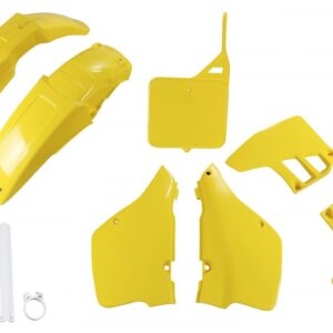 UFO KOMPLET PLASTIKÓW (FULL KIT) Z OSŁONAMI TELESKOPÓW (AMORTYZATORÓW) SUZUKI RM 125 '89-'91 KOLOR OEM (ŻÓŁTY) (SU399E999)