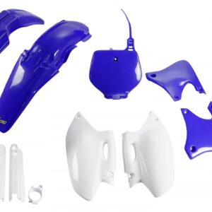 UFO KOMPLET PLASTIKÓW (FULL KIT) Z OSŁONAMI TELESKOPÓW (AMORTYZATORÓW) YAMAHA YZF 400 '98-'99 KOLOR OEM '99 (NIEBIESKI/BIAŁY) (YA290E999)