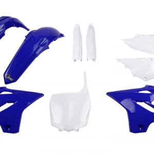 UFO KOMPLET PLASTIKÓW (FULL KIT) Z OSŁONAMI TELESKOPÓW (AMORTYZATORÓW) YAMAHA YZ 125 '15-'21, YZ 250 '15-'21 KOLOR OEM (NIEBIESKI/BIAŁY) (YA319E999)