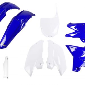 UFO KOMPLET PLASTIKÓW (FULL KIT) Z OSŁONAMI TELESKOPÓW (AMORTYZATORÓW) YAMAHA YZ 125 / 250 '05-'07 RESTYLING KOLOR OEM (NIEBIESKI BIAŁY)