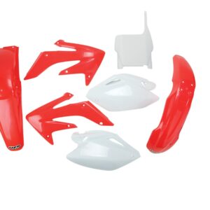 UFO KOMPLET PLASTIKÓW HONDA CRF 250R '04-'05 KOLOR OEM (CZERWONY/BIAŁY) (HO104E999)
