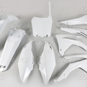 UFO KOMPLET PLASTIKÓW HONDA CRF 250R 14-17, CRF 450R 13-16 Z OSŁONAMI FILTRA POWIETRZA KOLOR BIAŁY (HO121E041)