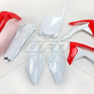 UFO KOMPLET PLASTIKÓW HONDA CRF 450R '13-'16, CRF 250R '14-'17 KOLOR OEM (CZERWONY/BIAŁY) (HO116E999)
