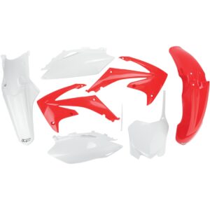 UFO KOMPLET PLASTIKÓW HONDA CRF 450 R '09-'10, CRF 250 '10 KOLOR OEM (CZERWONY/BIAŁY) (HO113E999)