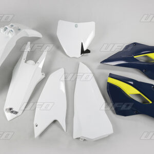 UFO KOMPLET PLASTIKÓW HUSQVARNA TC 250 '16, KOLOR OEM (BIAŁY/NIEBIESKI) (HU617E999)