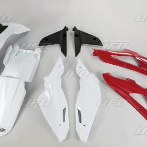 UFO KOMPLET PLASTIKÓW HUSQVARNA TC 450 4T '08-'10 KOLOR OEM (BIAŁY/CZERWONY/CZARNY) (HU609E999)