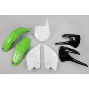 UFO KOMPLET PLASTIKÓW KAWASAKI KX 85 '01-'13 KOLOR OEM '10 (ZIELONY/BIAŁY/CZARNY) (KA214KE999)
