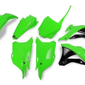 UFO KOMPLET PLASTIKÓW KAWASAKI KX 85 '14-'21, KX 100 '14-'21 KOLOR OEM '20 (ZIELONY) (KA222E999K)