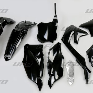 UFO KOMPLET PLASTIKÓW KAWASAKI KXF 250 '21-24, KXF 450 '19-23 KOLOR CZARNY (KA227E001)