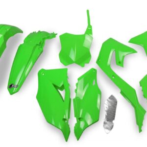 UFO KOMPLET PLASTIKÓW KAWASAKI KXF 250 '21-24, KXF 450 '19-23 KOLOR OEM '20 (ZIELONY) (KA227E999A)