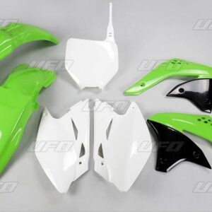 UFO KOMPLET PLASTIKÓW KAWASAKI KXF 450 '07 KOLOR OEM (ZIELONY/BIAŁY) (KA209E999)