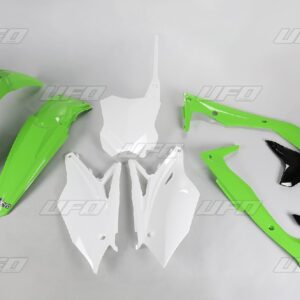 UFO KOMPLET PLASTIKÓW KAWASAKI KXF 450 '16-'17 KOLOR OEM (ZIELONY/BIAŁY/CZARNY) (KA223E999)