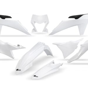 UFO KOMPLET PLASTIKÓW KTM EXC 150 / 250 / 300 TBI '24-'25, EXC-F 250 / 350 / 450 / 500 '24-'25 KOLOR BIAŁY