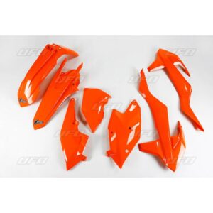 UFO KOMPLET PLASTIKÓW KTM EXC/EXC-F TPI '17-'19, KOLOR POMARAŃCZOWY FLUO (KT518FFLU)