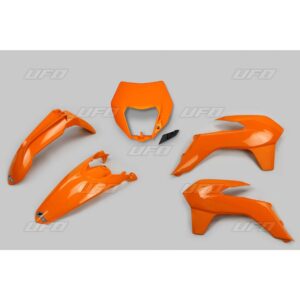 UFO KOMPLET PLASTIKÓW KTM EXC/EXCF '14-'16 Z OSŁONĄ LAMPY KOLOR POMARAŃCZOWY (KT524E127)