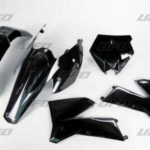 UFO KOMPLET PLASTIKÓW KTM SX '05-'06, EXC '05-'07 KOLOR CZARNY (KT503E001) (BŁOTNIK TYŁ BEZ PINÓW NA LAMPĘ)