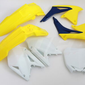 UFO KOMPLET PLASTIKÓW SUZUKI RMZ 450 '08-'17 KOLOR OEM (ŻÓŁTY/BIAŁY/NIEBIESKI) (SU409E999)