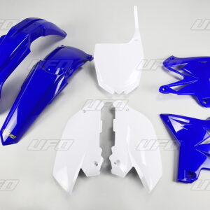 UFO KOMPLET PLASTIKÓW YAMAHA YZ 125 / 250 '02-'14 RESTYLING KOLOR OEM (NIEBIESKI/BIAŁY) (YA312E999)