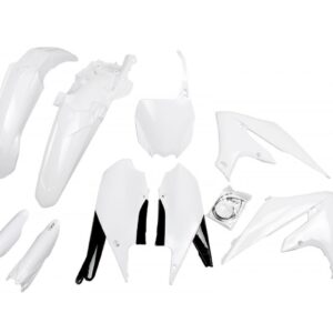 UFO KOMPLET PLASTIKÓW (FULL KIT) Z OSŁONAMI TELESKOPÓW (AMORTYZATORÓW) YAMAHA YZF 250 '19-'23, YZF 450 '18-'22 KOLOR BIAŁY