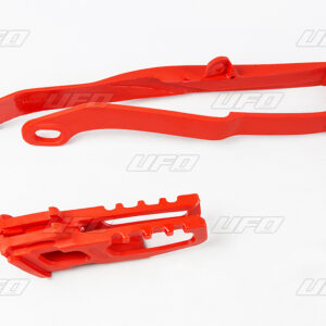 UFO KOMPLET ŚLIZG (HO03671070) + PROWADNICA (HO04623070) ŁAŃCUCHA HONDA CR 125/250 '07 KOLOR CZERWONY