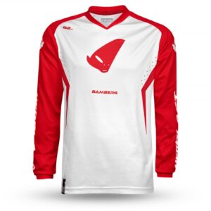 UFO KOSZULKA BAMBERG JERSEY CROSS KOLOR BIAŁY/CZERWONY ROZMIAR M
