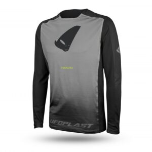 UFO KOSZULKA ROWEROWA MTB / E-BIKE TERRAIN LV1 JERSEY MADE IN ITALY (DŁUGI RĘKAW) KOLOR SZARY/CZARNY ROZMIAR M - KOLEKCJA 2025/2026