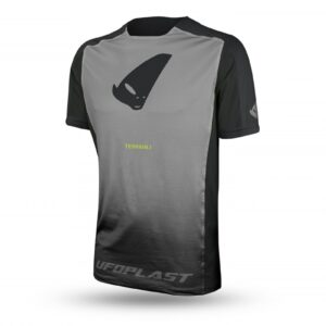 UFO KOSZULKA ROWEROWA MTB / E-BIKE TERRAIN SV1 JERSEY MADE IN ITALY (KRÓTKI RĘKAW) KOLOR SZARY/CZARNY ROZMIAR L - KOLEKCJA 2025/2026