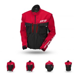 UFO KURTKA TAIGA ENDURO (ODPINANE RĘKAWY) KOLOR CZERWONY/CZARNY ROZMIAR XL - KOLEKCJA 2025/2026