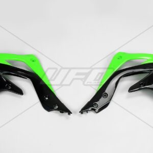 UFO OSŁONY CHŁODNICY KAWASAKI KXF 450 '12-'15 KOLOR OEM (ZIELONY/CZARNY)