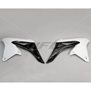 UFO OSŁONY CHŁODNICY SUZUKI RMZ 250 '10-'18 KOLOR BIAŁY CZARNY - WYPRZEDAŻ