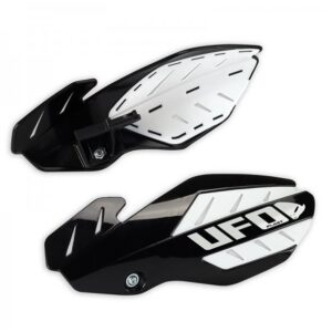 UFO OSŁONY RĄK (HANDBARY) FLAME HUSQVARNA TC 250 '14-'16, TE 250/300 '14-'16, FC '14-'15, FE '14-'16 KOLOR CZARNY/BIAŁY (Z MOCOWANIAMI) - ZASTĄPIONY PRZEZ PM01652001 + PM01678