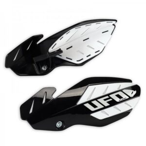 UFO OSŁONY RĄK (HANDBARY) FLAME HUSQVARNA TC/TE 125 '14-'20, FC '16-'20 KOLOR CZARNY/BIAŁY (Z MOCOWANIAMI) - ZASTĄPIONY PRZEZ PM01652001 + PM01678